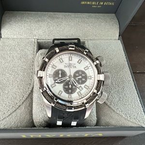 Used Invicta Men's 50 mm Bolt Chronograph Stainless Steel Platinum Watch